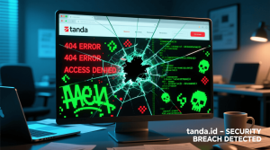 tanda website terkena hack