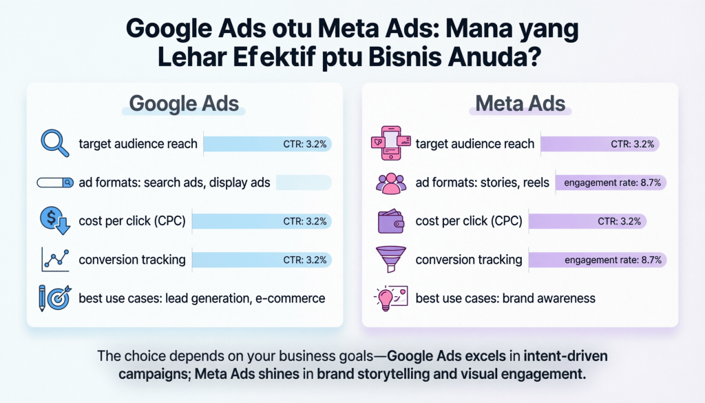 Google ads vs Meta ads